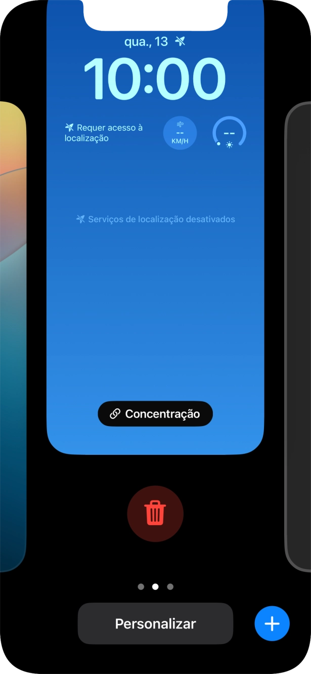 Prima o ícone para apagar.