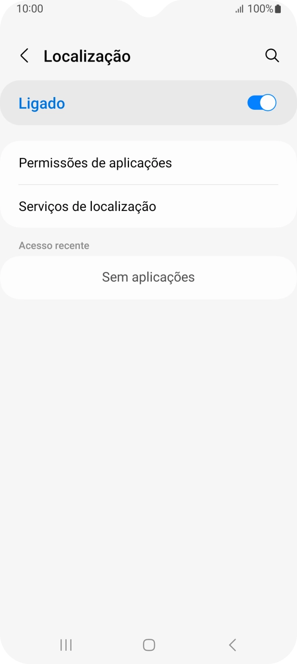 Prima Permissões de aplicações.