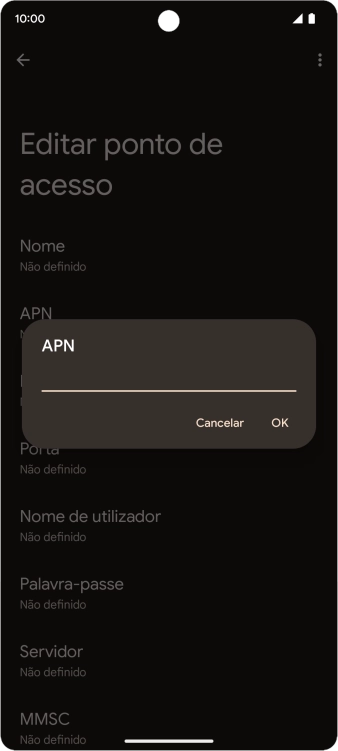 Introduza net2.vodafone.pt e prima OK.