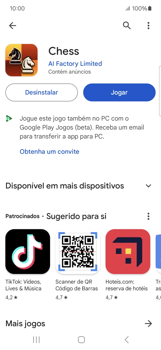Prima a tecla de início para terminar e voltar ao ecrã inicial.