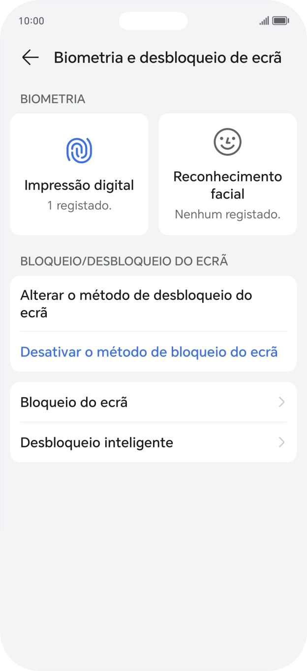 Prima Desativar o método de bloqueio do ecrã e introduza o código adicional de bloqueio do telefone que criou anteriormente.