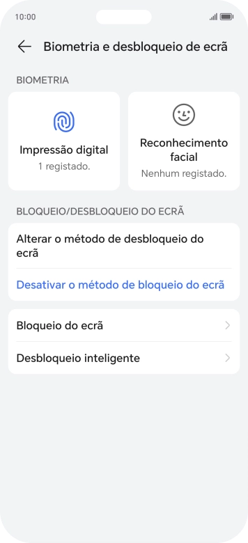 Prima Desativar o método de bloqueio do ecrã e introduza o código adicional de bloqueio do telefone que criou anteriormente.