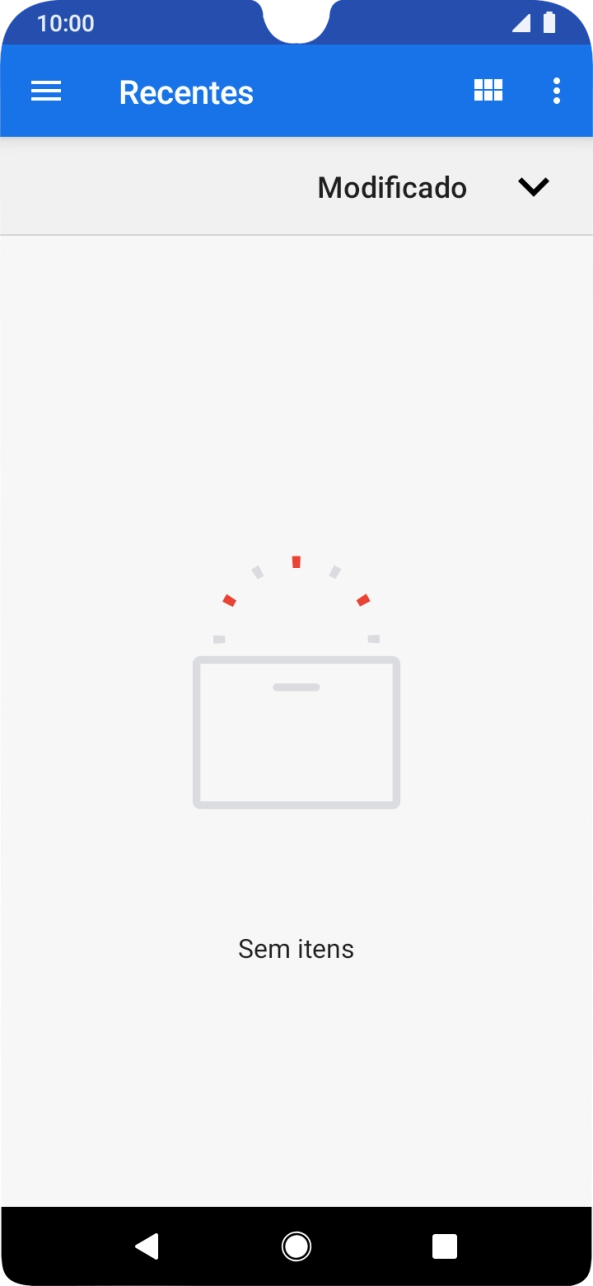 Deslize o dedo sobre o ecrã da esquerda para a direita e vá até à pasta pretendida.