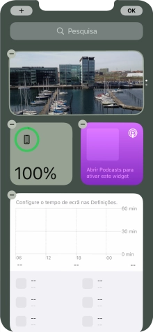 Prima o ícone para adicionar.