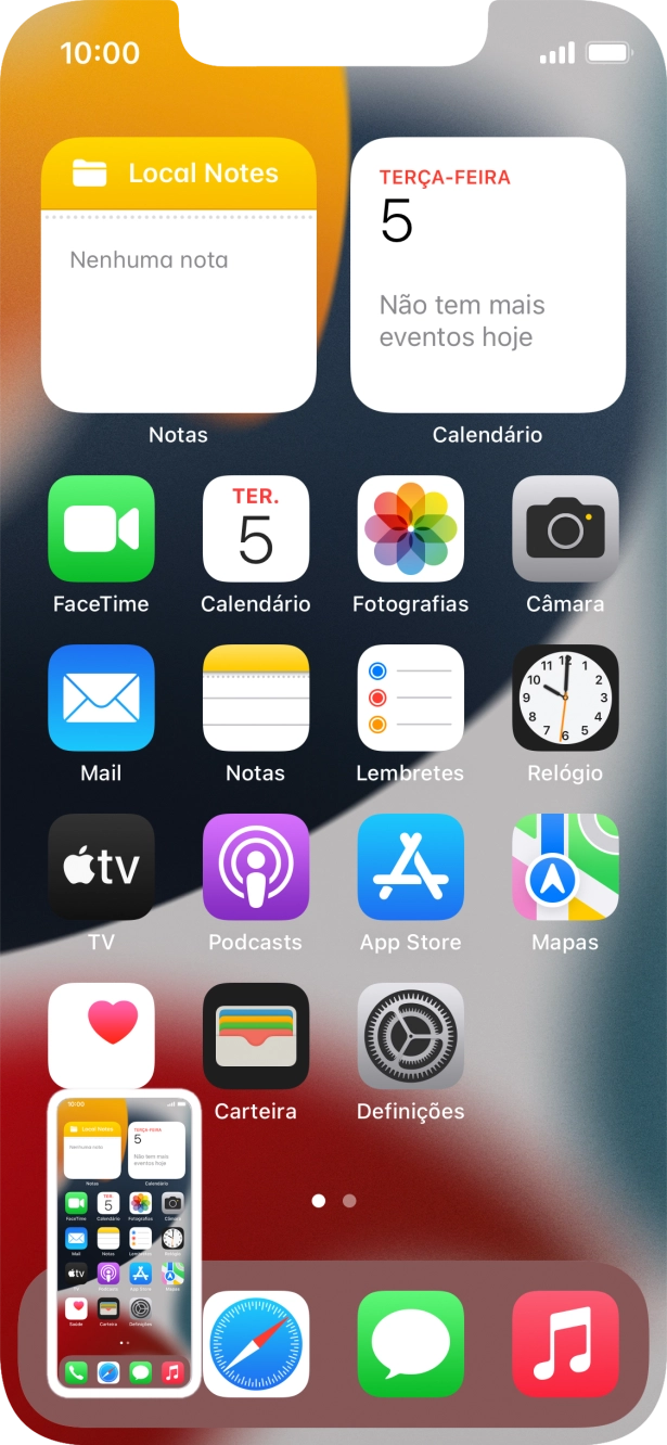 Para modificar a captura de ecrã prima a captura de ecrã e siga as indicações no ecrã para efetuar as modificações pretendidas.