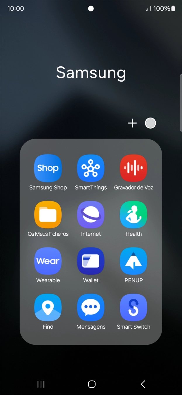 Abra uma app suportada, por ex. Mensagens.