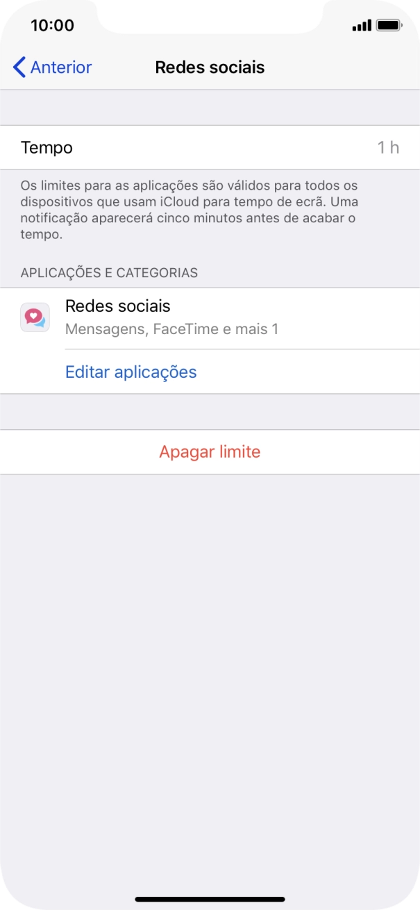 Prima Apagar limite.