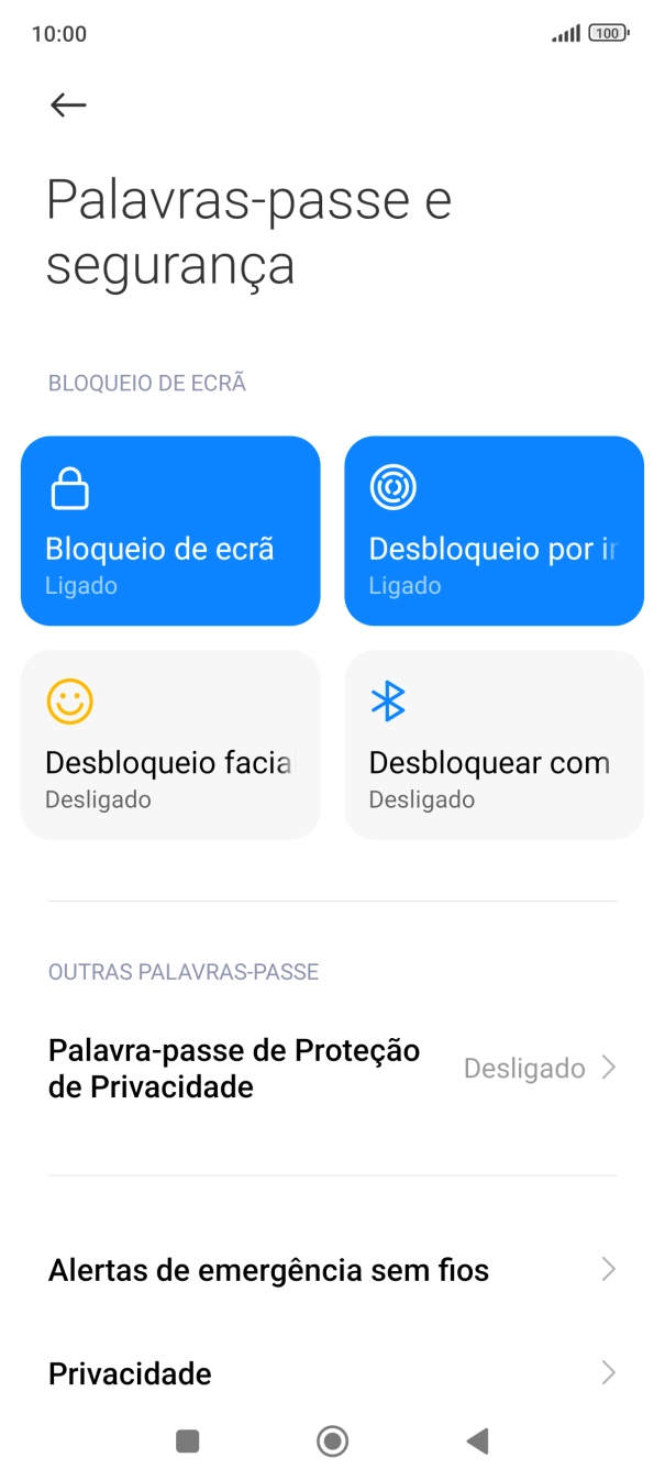 Prima Bloqueio de ecrã.