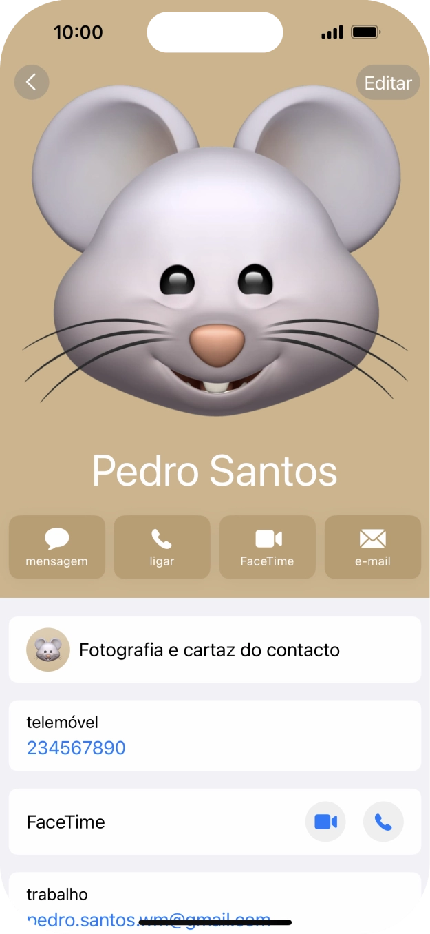 Para voltar ao ecrã inicial, deslize o dedo de baixo para cima a partir da base do ecrã.