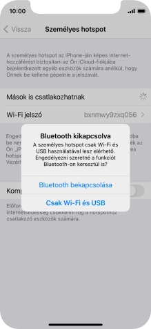 Amennyiben ki van kapcsolva a Wi-Fi, válaszd a Csak Wi-Fi és USB lehetőséget.