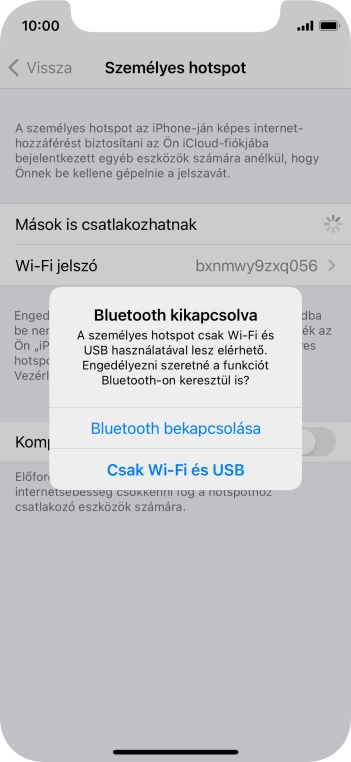 Amennyiben ki van kapcsolva a Wi-Fi, válaszd a Csak Wi-Fi és USB lehetőséget.