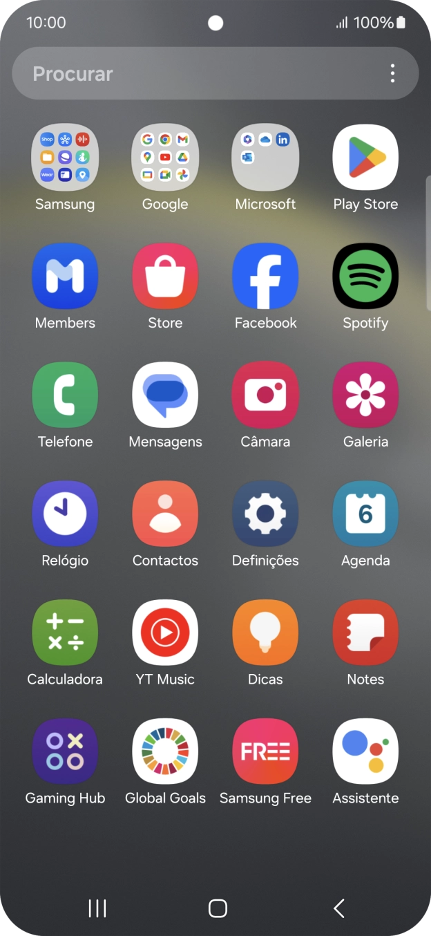Prima Galeria e vá até à pasta pretendida.