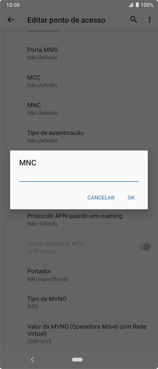 Introduza 01 e prima OK.
