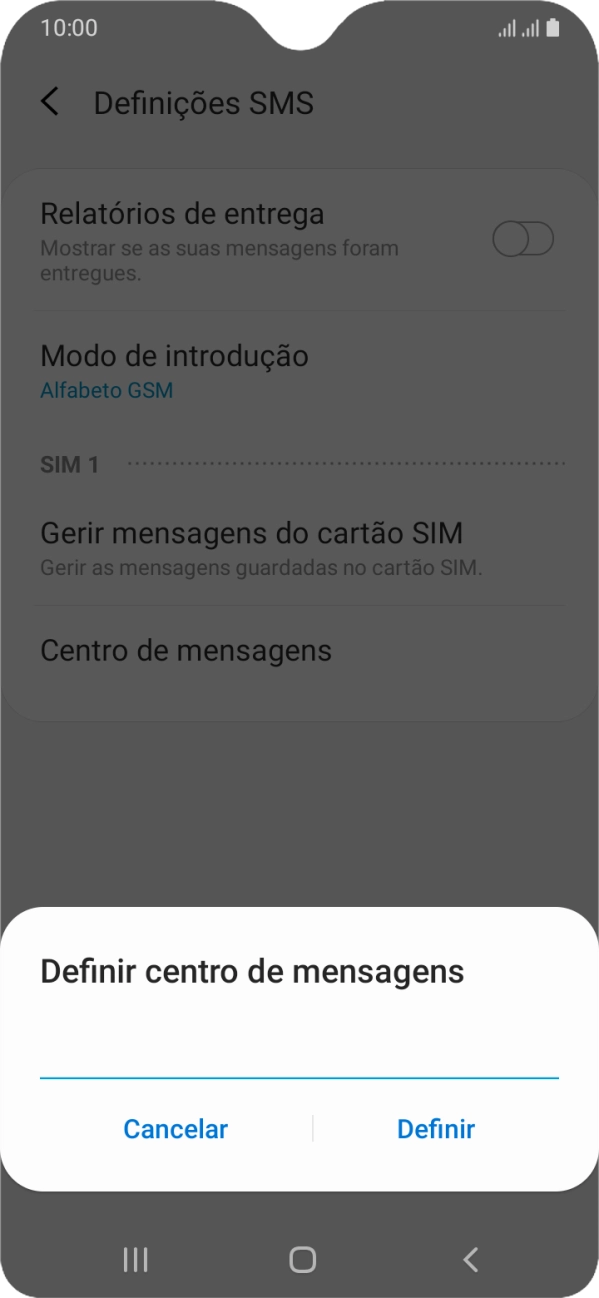 Introduza +351911616161 e prima Definir.