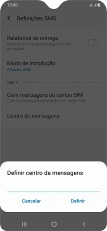 Introduza +351911616161 e prima Definir.