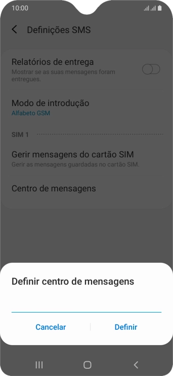 Introduza +351911616161 e prima Definir.