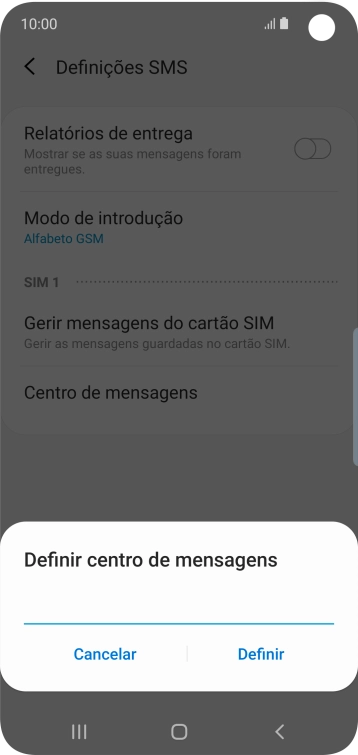 Introduza +351911616161 e prima Definir.