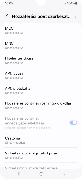 Válaszd az MCC lehetőséget.