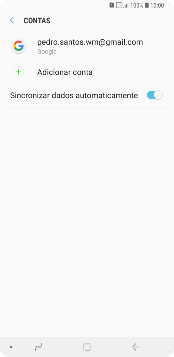 Prima Adicionar conta.