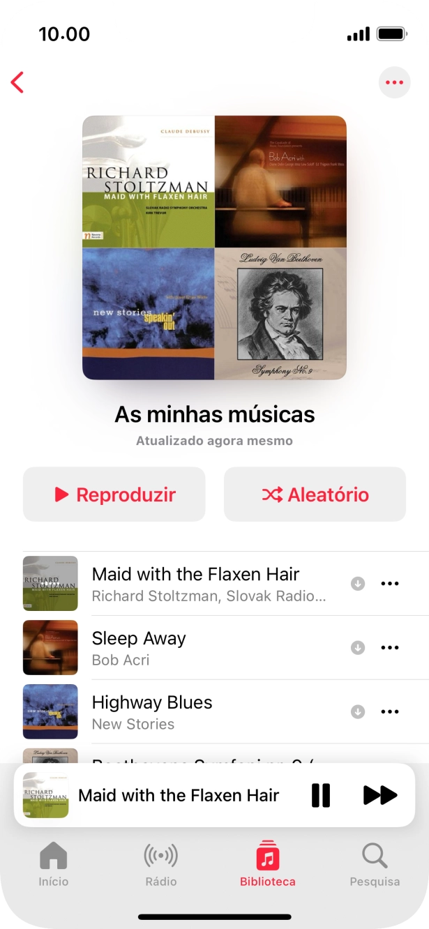 Prima o título da música.