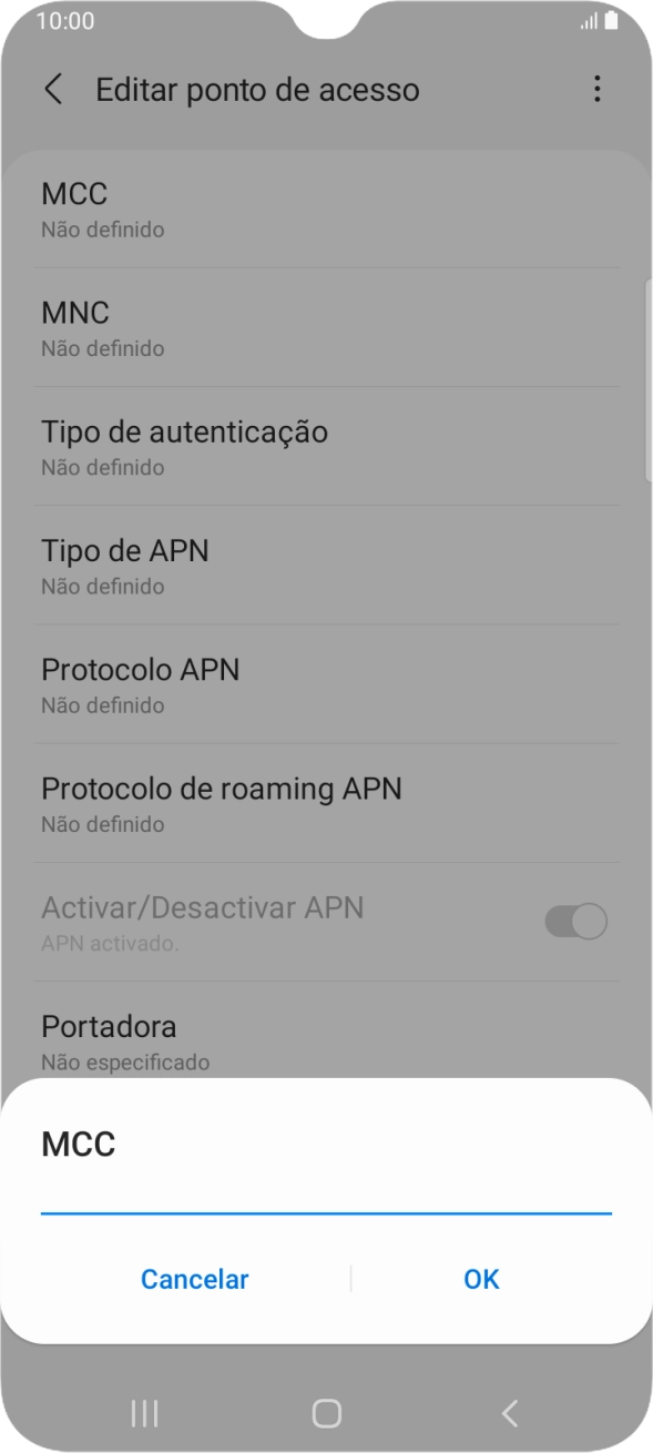 Introduza 268 e prima OK.