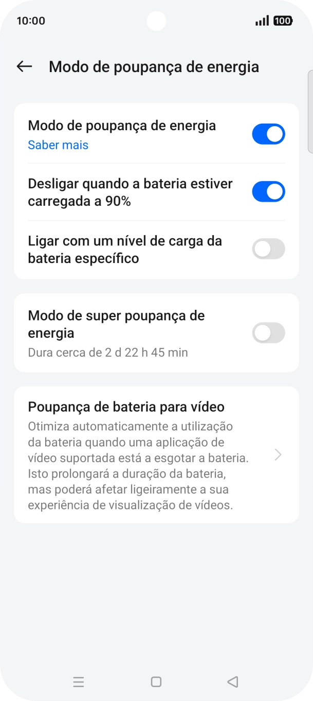 Prima a tecla de início para terminar e voltar ao ecrã inicial.