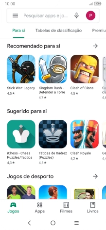 Prima a caixa de pesquisa.