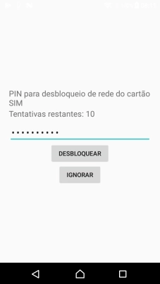 Introduza o código de desbloqueio e prima DESBLOQUEAR.