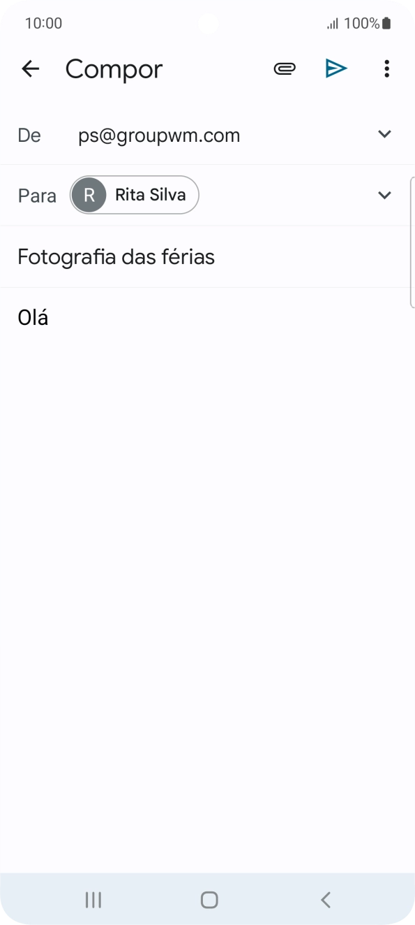 Prima o ícone de anexo.