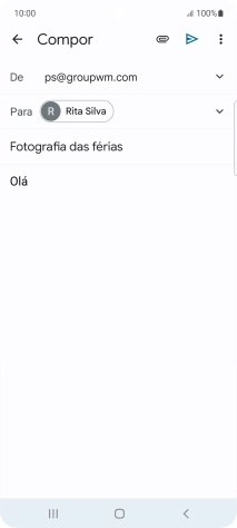 Prima o ícone de anexo.