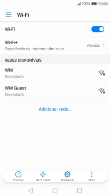 Prima a rede Wi-Fi pretendida.