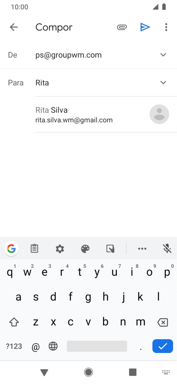 Prima o contacto pretendido.