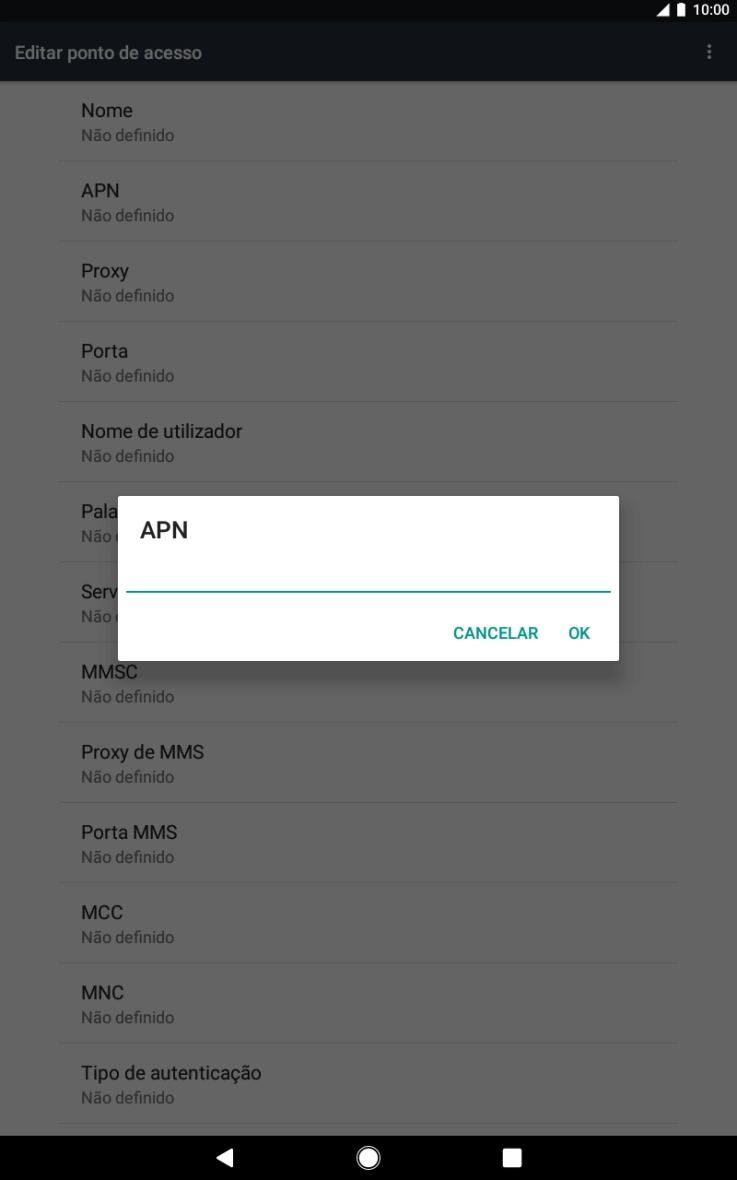 Introduza net2.vodafone.pt e prima OK.