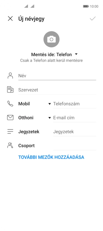 Nyisd le a névjegyzéknél legördülő menüt.