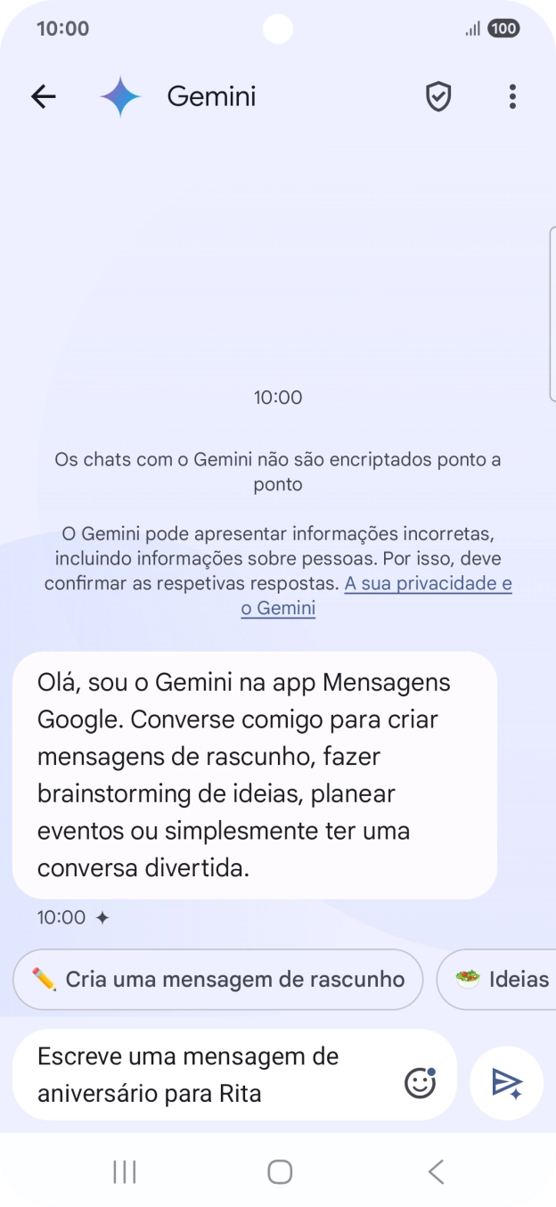 Escreva ou diga com as suas palavras qual o assunto que pretende usar.