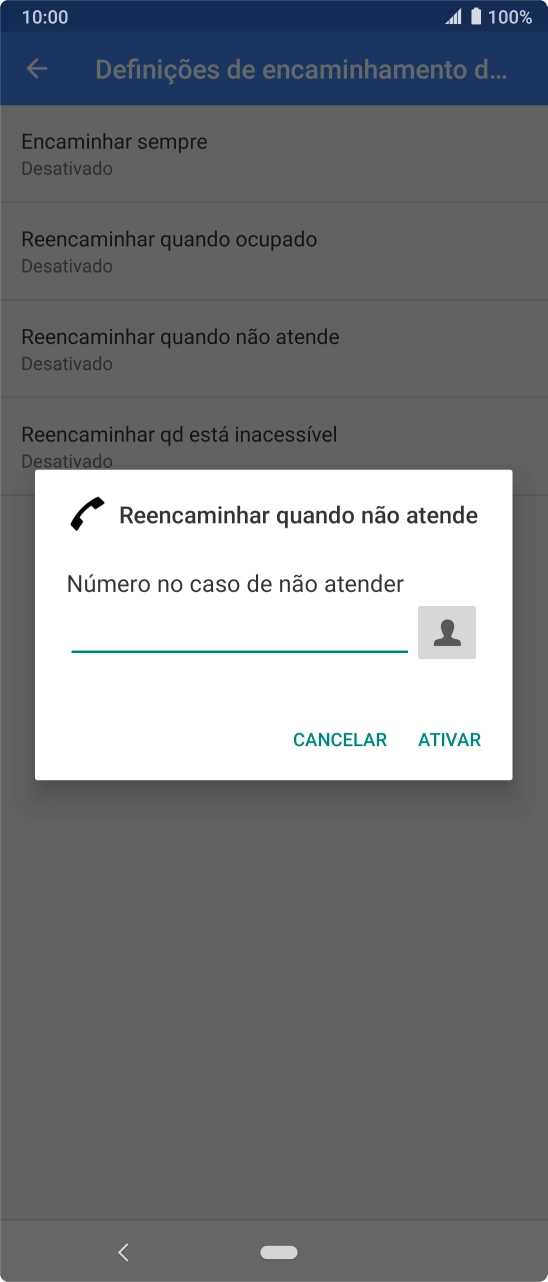 Introduza 123 e prima ATIVAR.