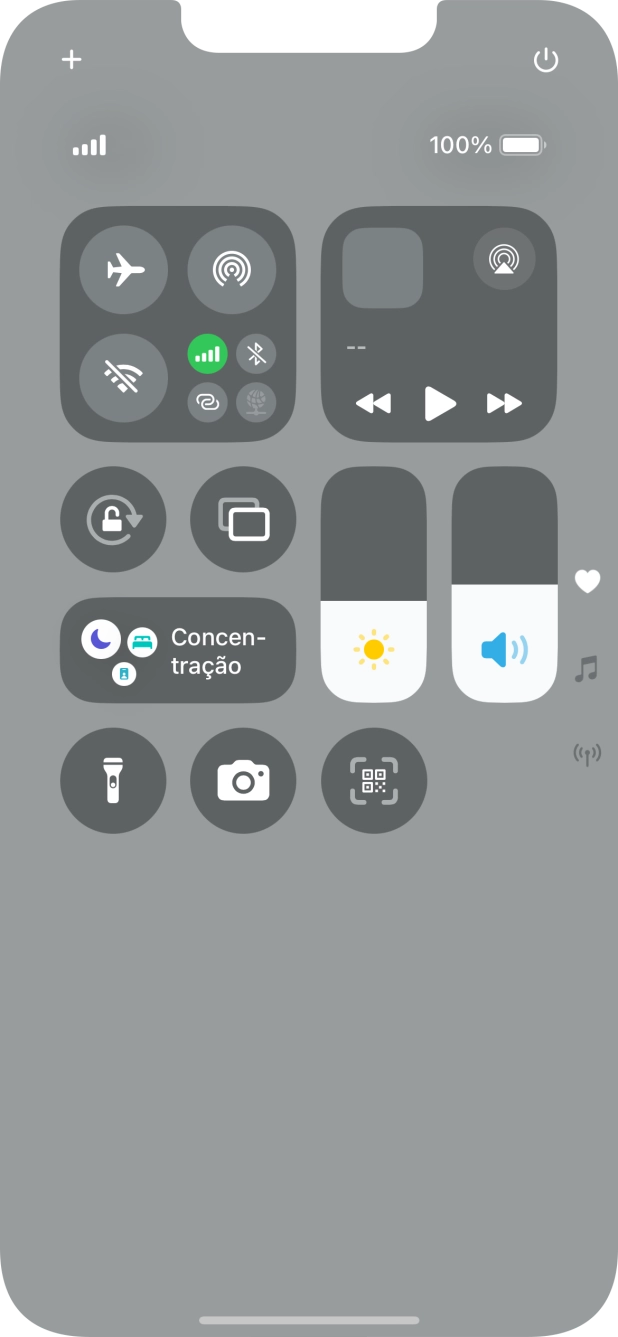 Prima o ícone de modo de voo para ativar ou desativar a função.