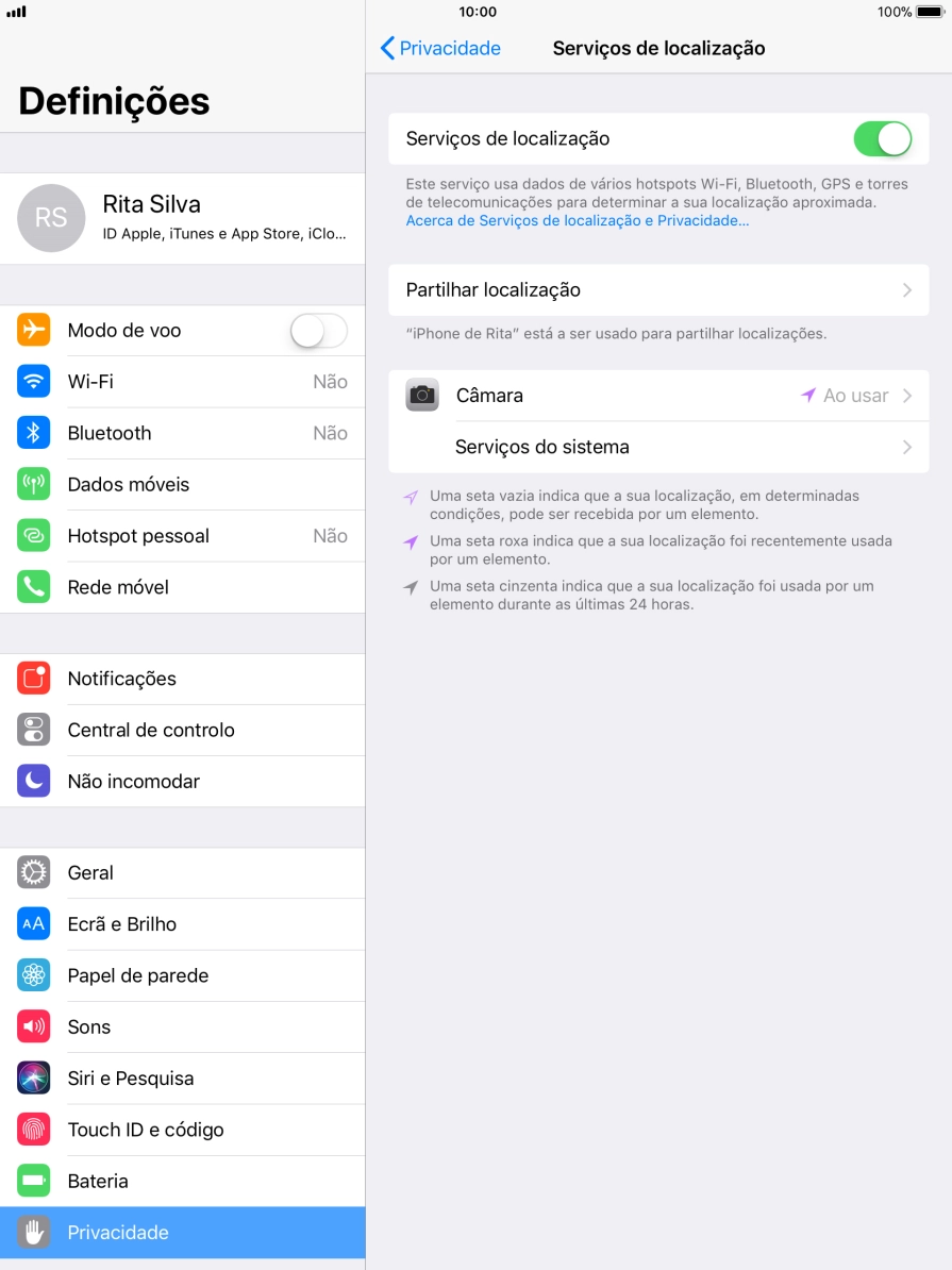 Prima a aplicação pretendida.