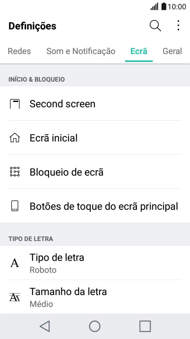 Prima Bloqueio de ecrã.