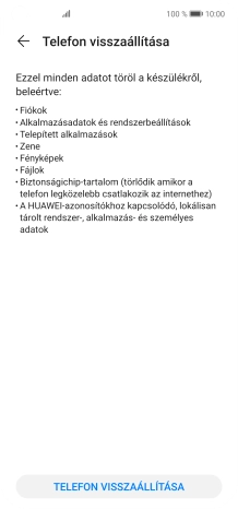 Válaszd a TELEFON VISSZAÁLLÍTÁSA lehetőséget.