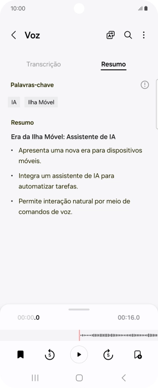 Prima a tecla de retrocesso para guardar as alterações.
