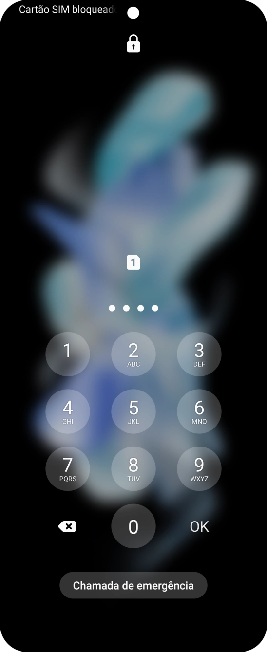 Se solicitado, deve introduzir o código PIN e premir OK.