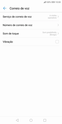 Prima Número de correio de voz.
