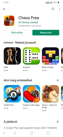 A befejezéshez, és ahhoz, hogy visszatérhess a főképernyőhöz, nyomd meg a főgombot.