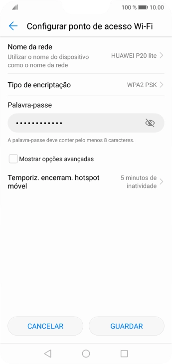 Prima Nome da rede.