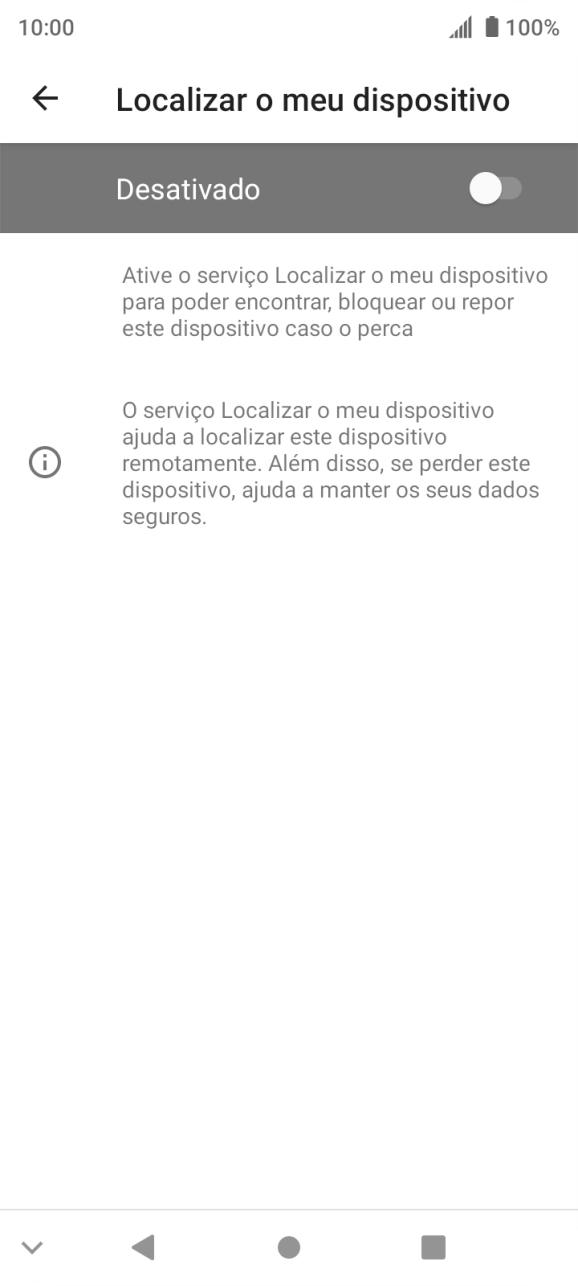 Prima o indicador para ativar a função.