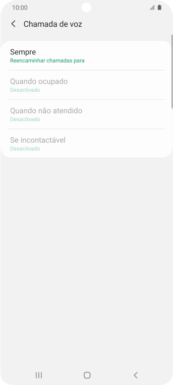 Prima o tipo de desvio pretendido.