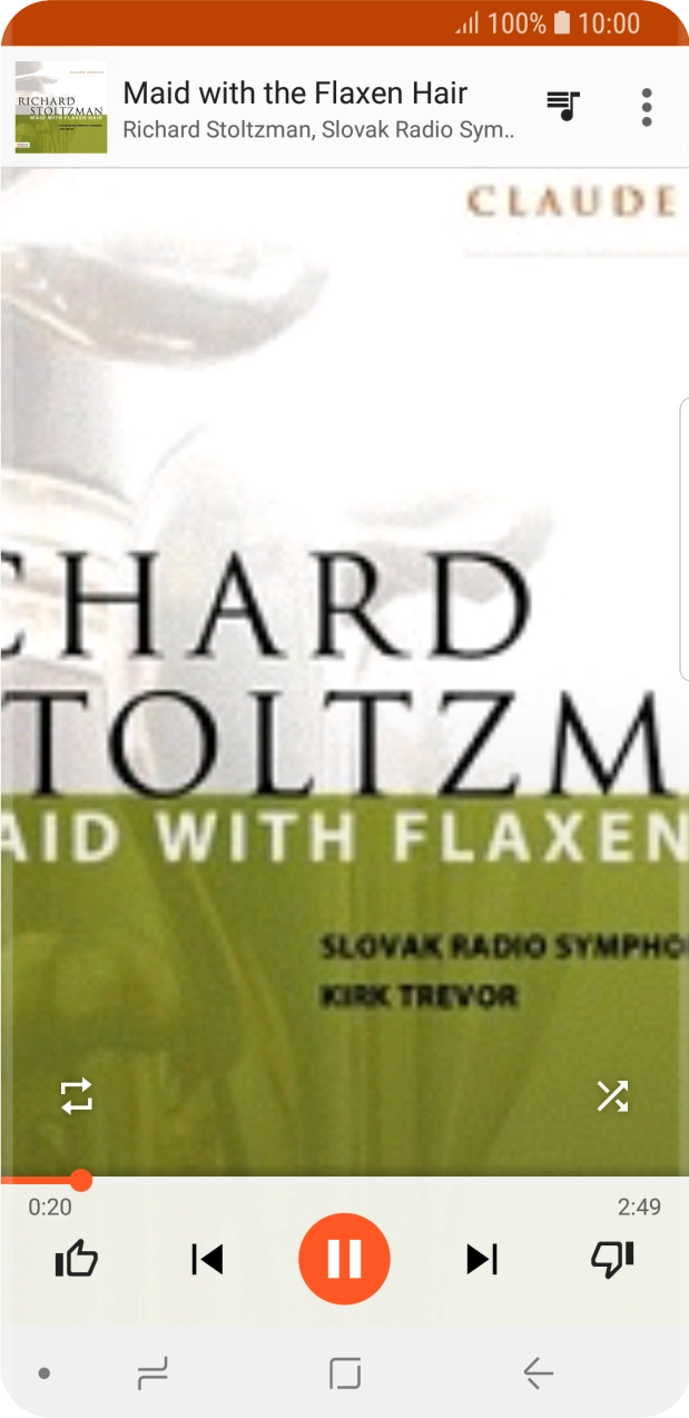 Prima a seta para a direita para ir para o ficheiro de música seguinte.