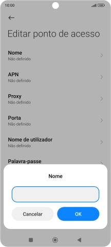 Introduza Vodafone MMS e prima OK.