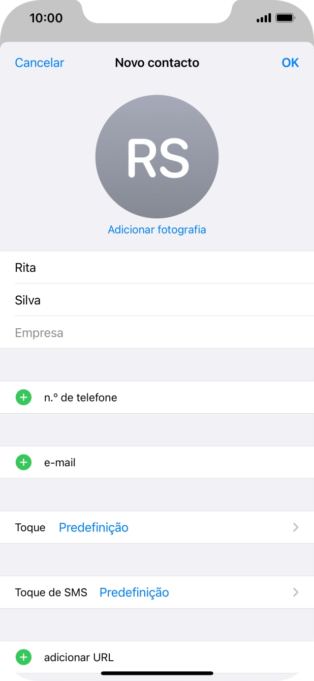 Prima n.º de telefone.